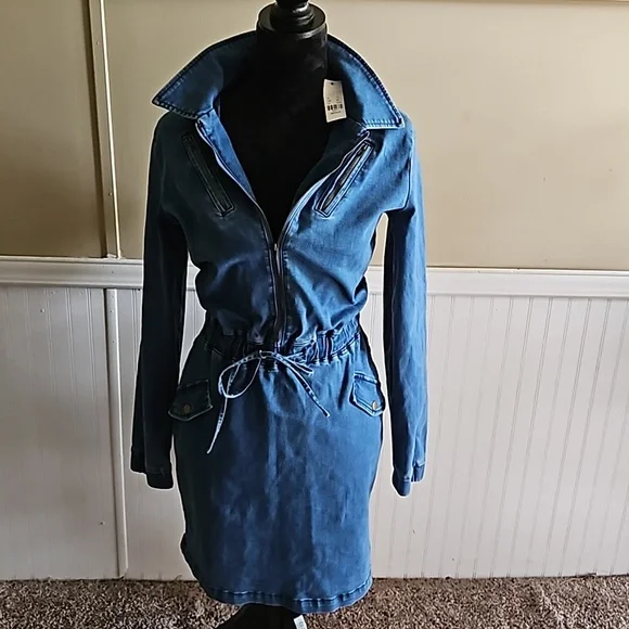 denim and company dresses Z SUPPLY Women's Solas Denim Mini Dress, Size XL, Blue main image 1